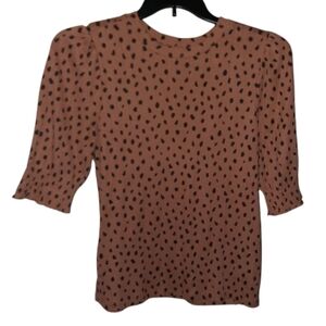 Lucky Brand Brown and Black Blouse Medium